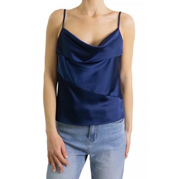 Top con scollo a cascata e spalline sottili Imperial